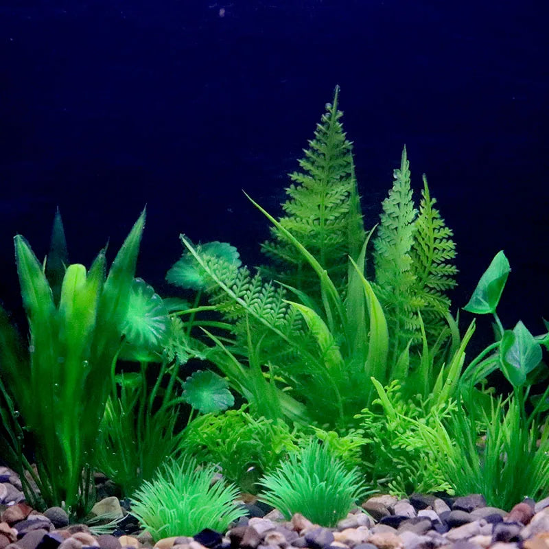 Artificial Underwater Plastic Plants Aquarium Fish Tank Aquatic Fake Shrub Green Water Grass Viewing Simulation Decoration