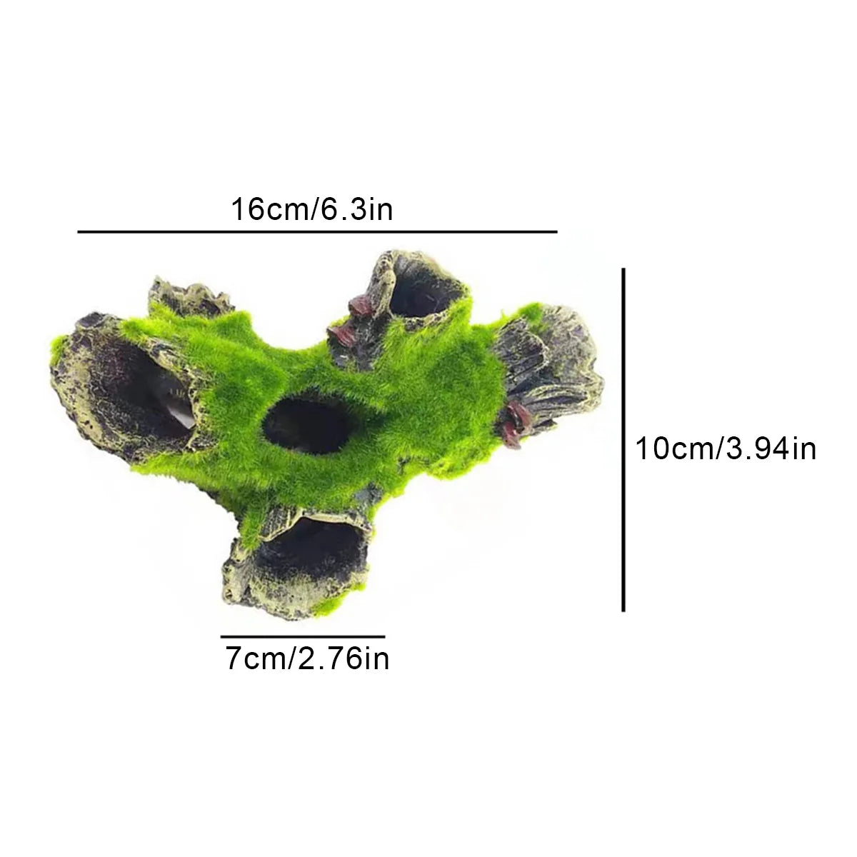 Aquarium Tree Trunk Decoration Resin for Fish Tank Decoration for Hiding Shrimp and Fish Landscape Rock Hiding Cave